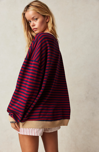 MIA- MAGLIONE OVERSIZE A RIGHE