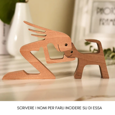 Pawsitively Natural | Statuetta di animale in legno naturale per un'atmosfera accogliente in casa