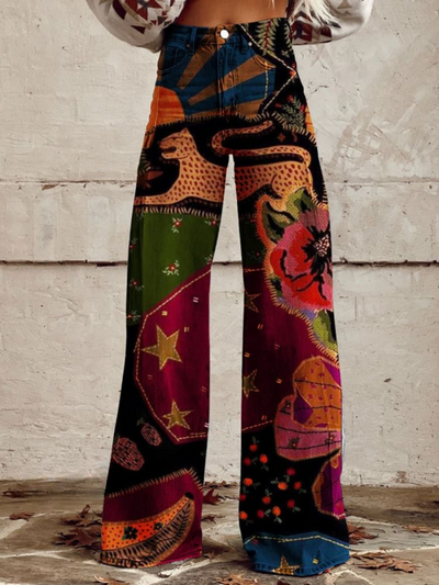 ERINA | PANTALONI LARGHI BOHO VINTAGE