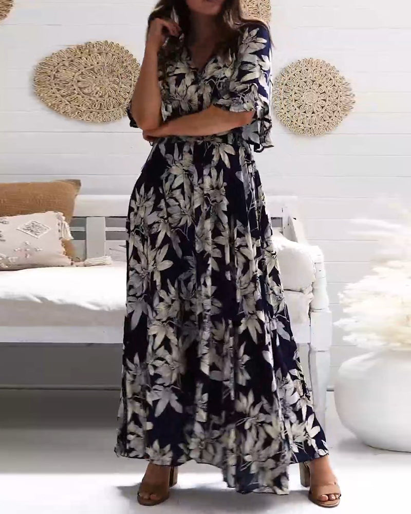 Robe avec élégance et fleurs