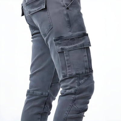 Samuel | Pantaloni cargo in denim elasticizzato