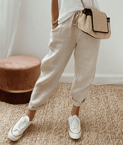 Ella™ Pantaloni Chic in Cotone e Lino: 1+1 GRATIS