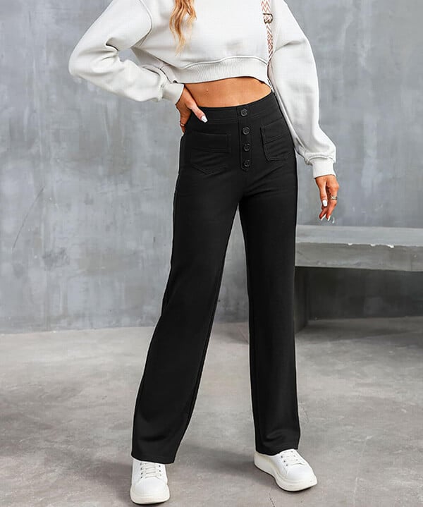 High-waisted |  Pantaloni casual elasticizzati