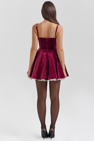 SELENA - Mini abito bordeaux